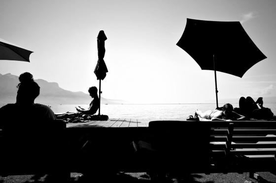 Silhouette à la plage