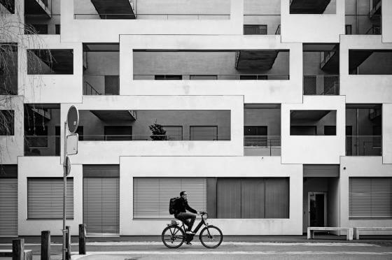 Immeuble et vélo